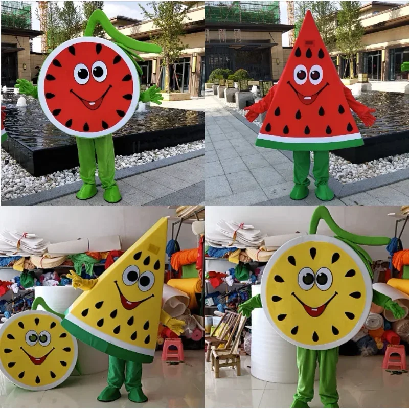 A New Watermelon Mascot Cartoon Doll Costume, Action Figure, Pineapple, Mango, Pomegranate Performance, Funny Decorations