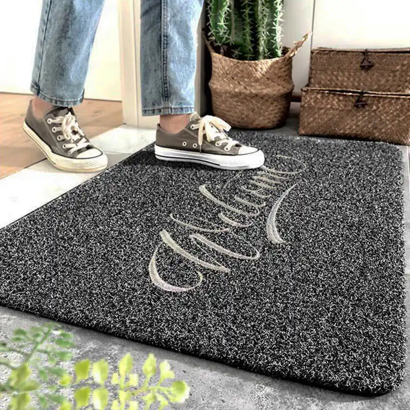 Welcome Front Door Mat Hallway Entrance Doormat Shoes Clean Carpet Rug 40x60cm Waterproof Anti-Slip Floor Mats Home Decoration