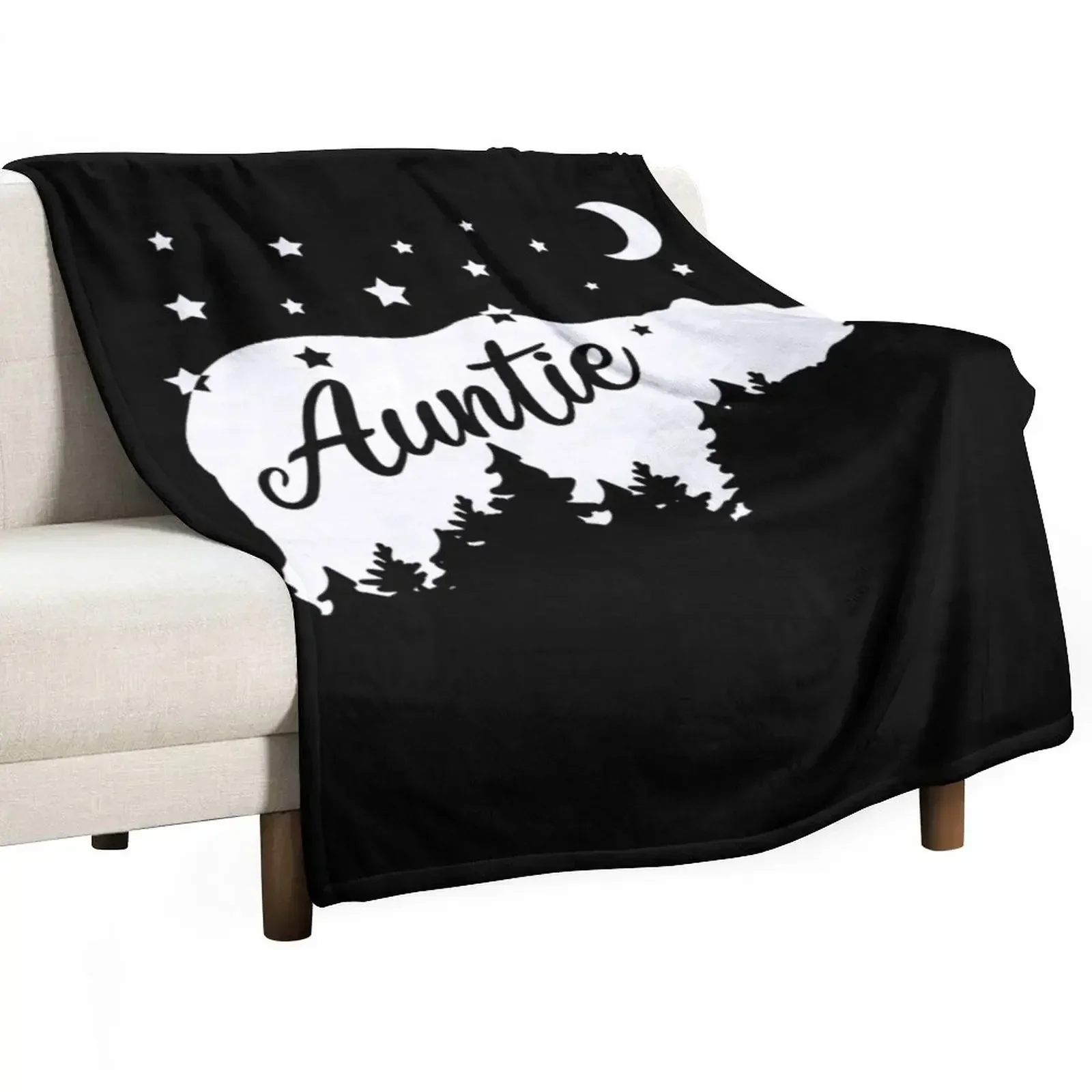 

Auntie Bear, Cool Aunt Gift Throw Blanket Stuffeds Decoratives Blankets