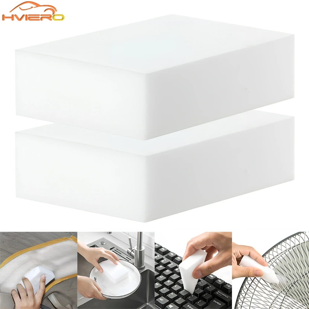 

50/100X Car Eraser Melamine Cleaner White Sponge Multi-Functional Kitchen Bathroom Cleaning ToolSponge Wash Polish Paint Cloths