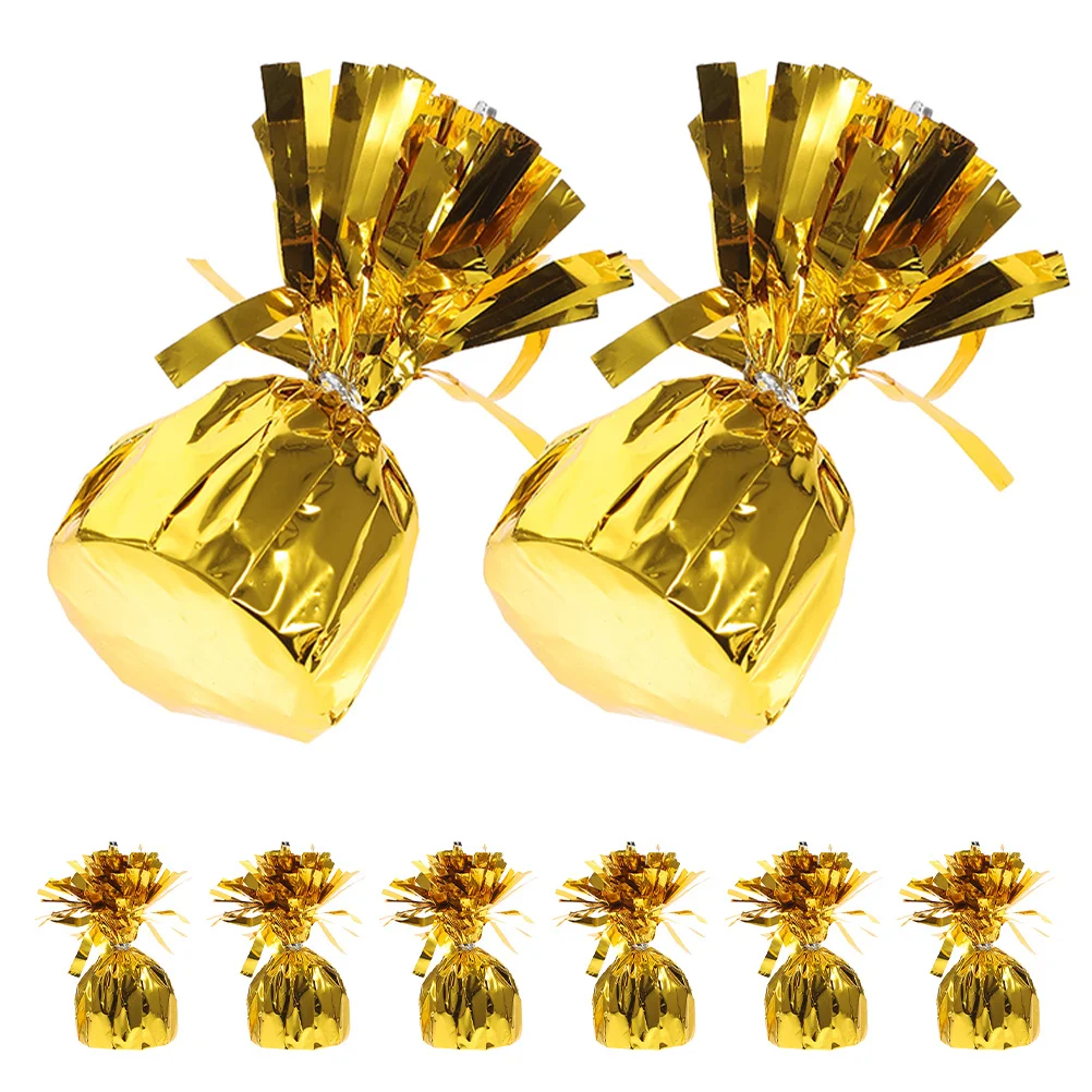 

8Pcs Gold Foil Balloon Weights Heavy Duty Balloon Holders for Helium Balloons Party Decorations Wedding Birthday Festival