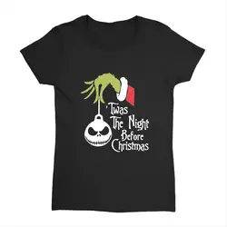 The Nightmare Before Christmas Cotton T Shirt Ladies grinch face Streetwear Casual T-Shirts O Neck Harajuku T Shirt Plus Size