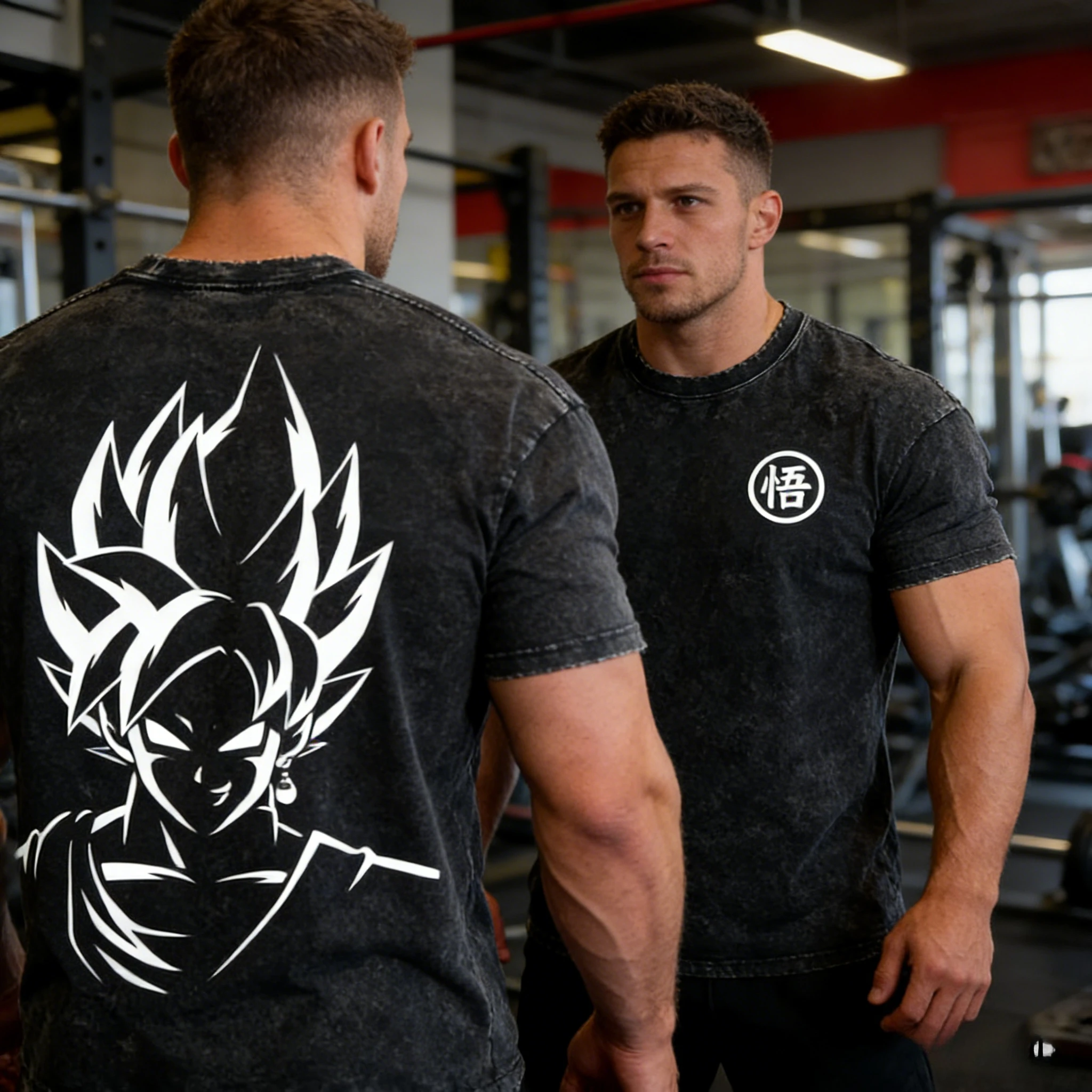 

2026 Summer Vintage Washed Dragon Ball T-Shirt 100% Cotton Oversized Heavyweight Men's Fitness Tee with Goku Graphic Unisex Y2k