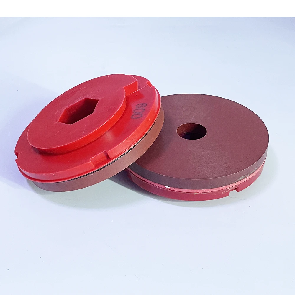 Imagem -04 - Snail Lock Red Abrasive Diamond Wet Polishing Pad Moagem e Renovação de Piso Pedra Mármore Granito Quartzo 125 mm 1pc