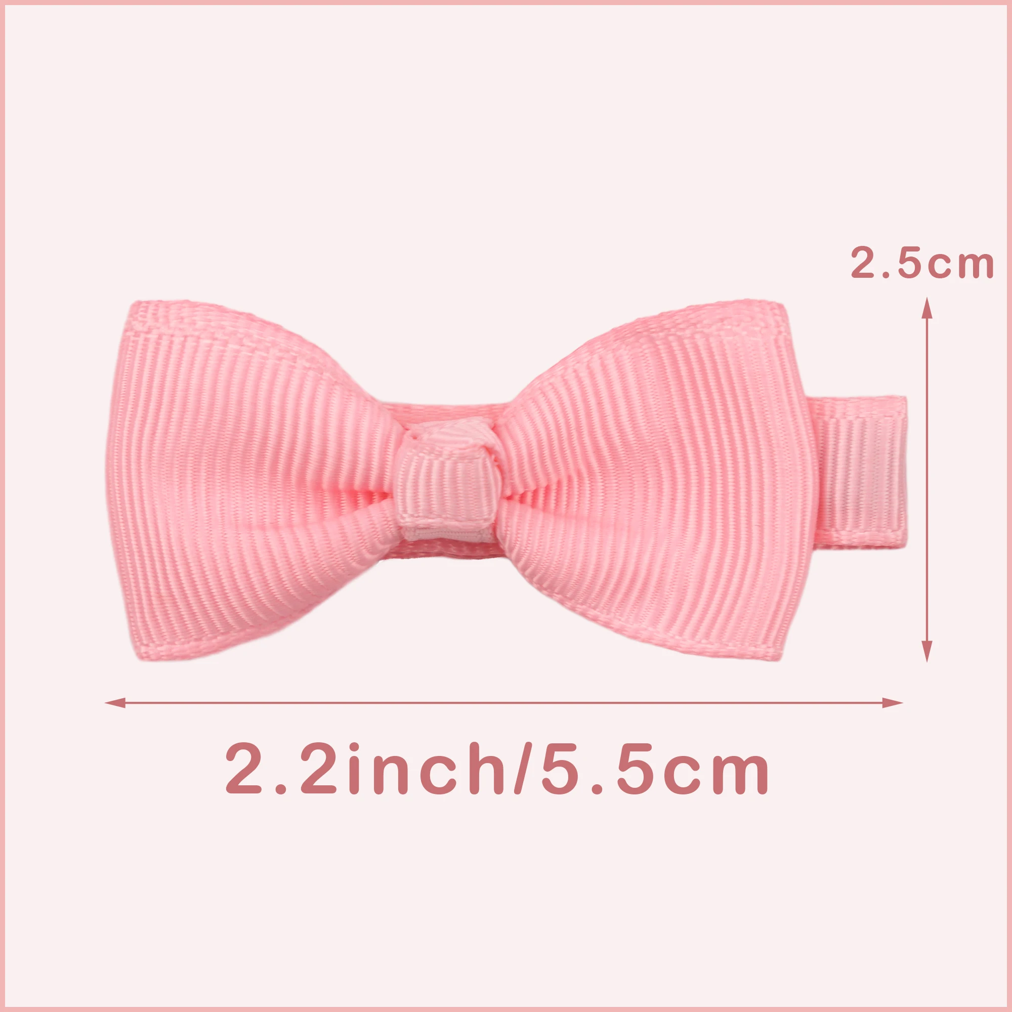 20pcs Solid Ribbon Bowknot Hair Clips For Baby Girls Handmade Cute Bows Hairpin Barrettes Headwear Kids Hair Accessories