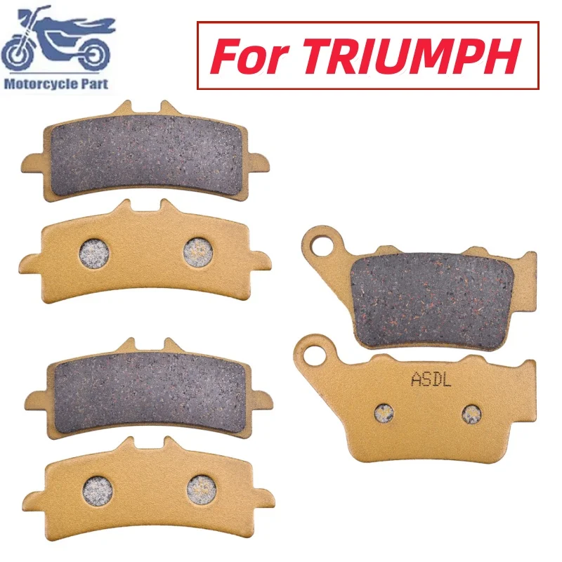 Motorcycle Front Rear Brake Pads Set For TRIUMPH Daytona 675 R Street Triple 765RS Tiger 850 900 1200 GT Pro Rally Pro 2013-2024