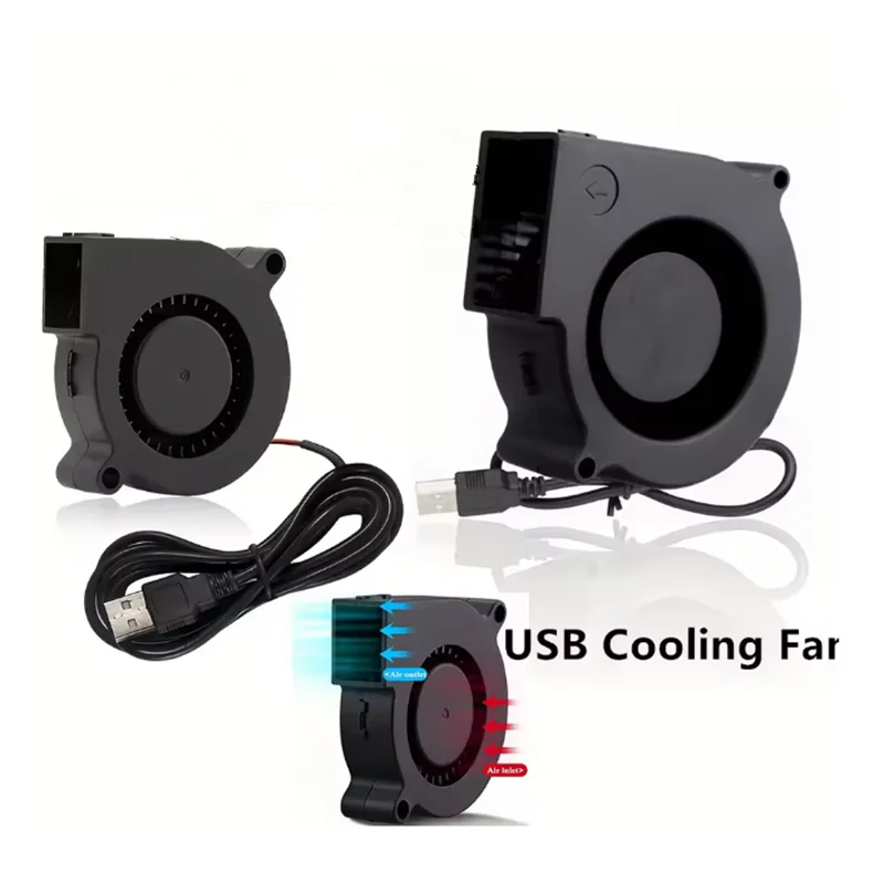 75mm USB Fan Cooling Turbo Blower Brushless 3D Printer 7515 7530 For Extruder DC Cooler Power Inverter Air Pump PC CPU