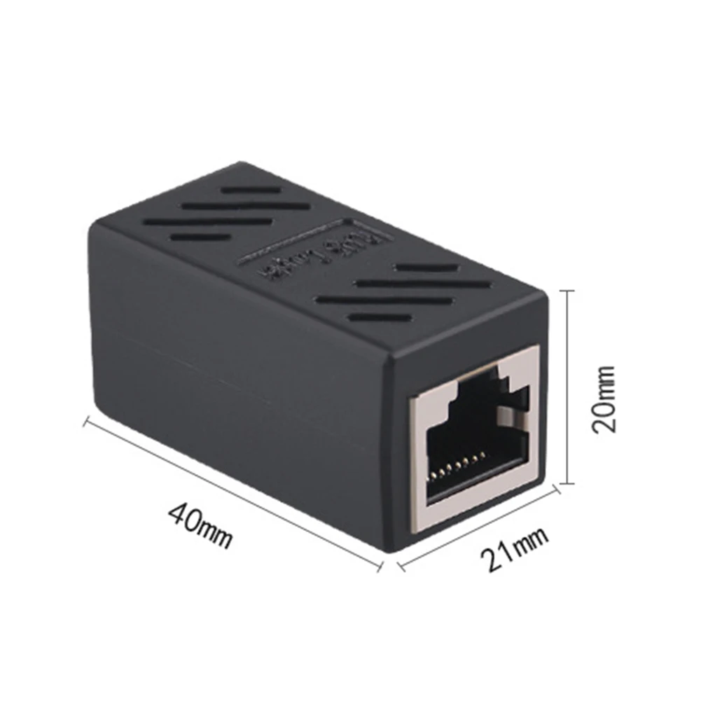 RJ45 Extender 1000Mbps Cat7 Cat6 Cat5e Ethernet Cable Extension Adapter LAN Connector In Line Coupler Female To Female Black