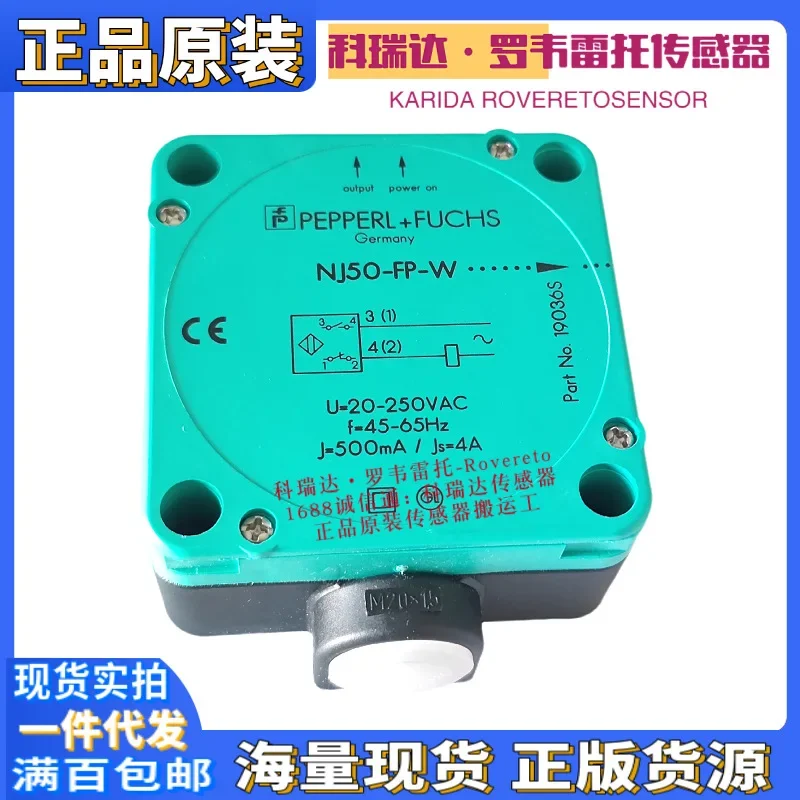 2026 19036S NJ50-FP-W NJ50-FP-W-P1 Genuine German P + F Sensor Inductive Proximity Switch