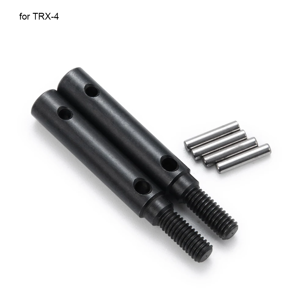 YEAHRUN 2Pcs Hard Steel Front Rear Portal Stub Axle Drive Gear Shaft for TRX-4 Axial AXI03004 Capra SCX10 III 1/10 RC Car Parts