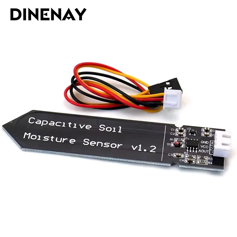 5Pcs Capacitive Soil Moisture Sensor Module Wide Voltage Soil Humidity Digital Display Relay Control Module For Watering