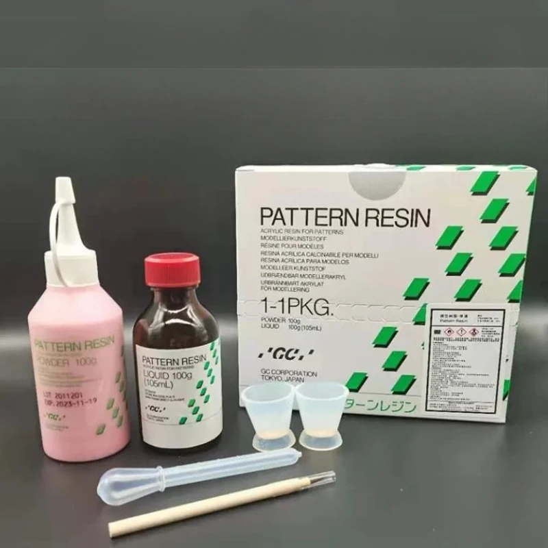 FuJI GC Dental Acrylic Pattern Model Resin Set Self Curing Soft Lining Temporary Denture Material Tissue Adjustment Powder