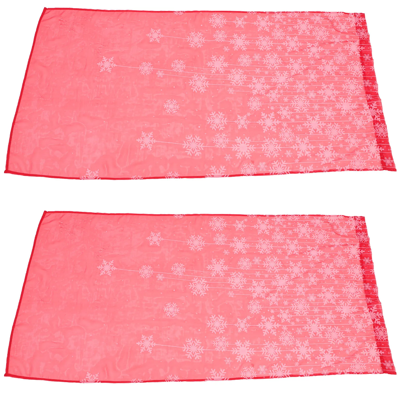 

Christmas Sheer Curtains 1x2m Red Snowflake Print Polyester Kitchen Window Valance Decorative Snowman Holiday Season