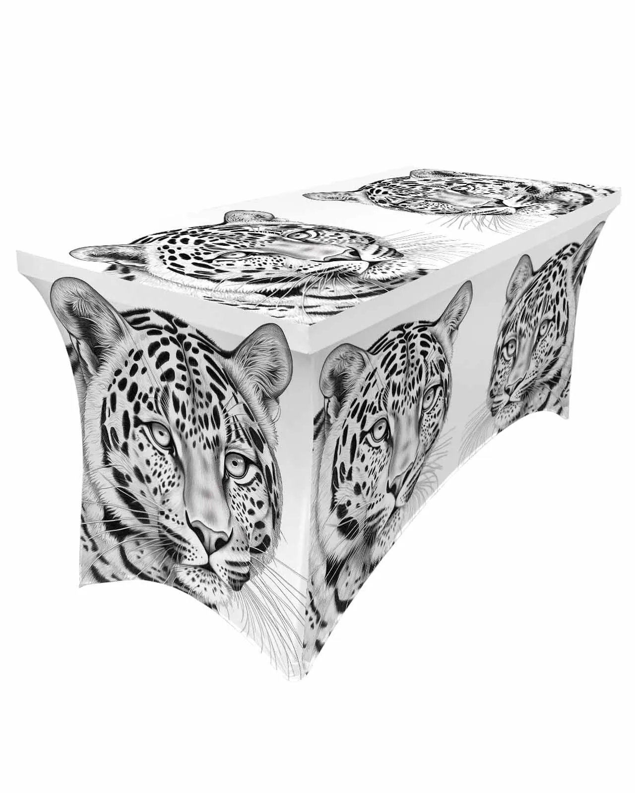 Tiger Head Elastic Table Skirt Wedding Birthday Table Decoration Table Skirt Tablecloth for Party