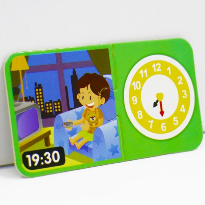 Reloj despertador de papel, rompecabezas, juguetes, despertador, reloj de gestión de la vida, juego Montessori, juguetes educativos de aprendizaje temprano, regalo para chico