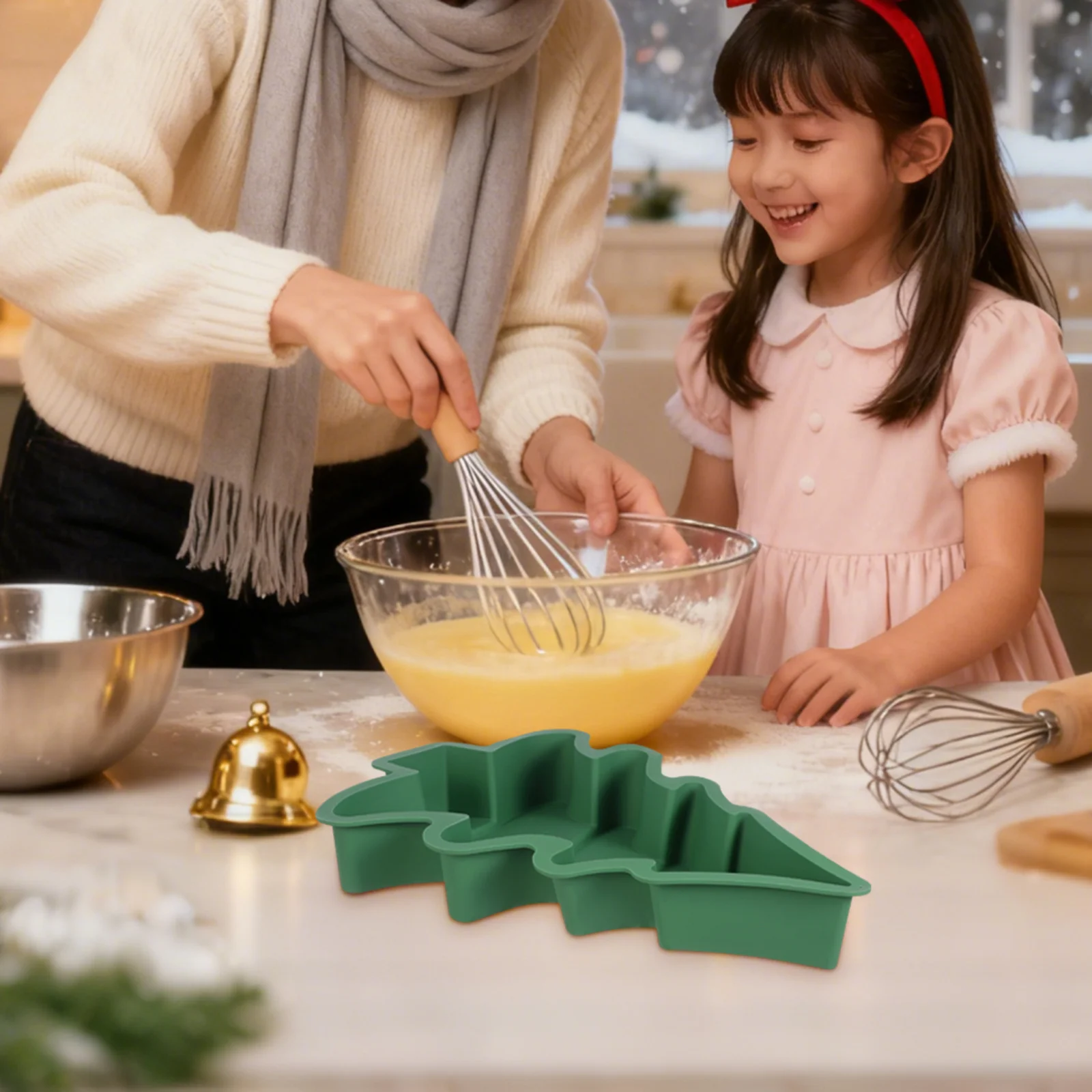 

Christmas Tree Silicone Baking Tool Non-Stick Cake Mold For Kitchen Diy Chocolate Party Candy Craft Xmas Shaped Bakery
