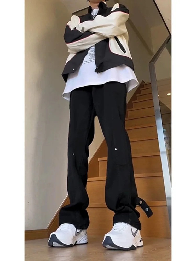 

Bla Fce Lined Slim Fit Youth Jeans Button down Workwear Long Trousers Trendy High Street Vibe Cotton Polyester Blend