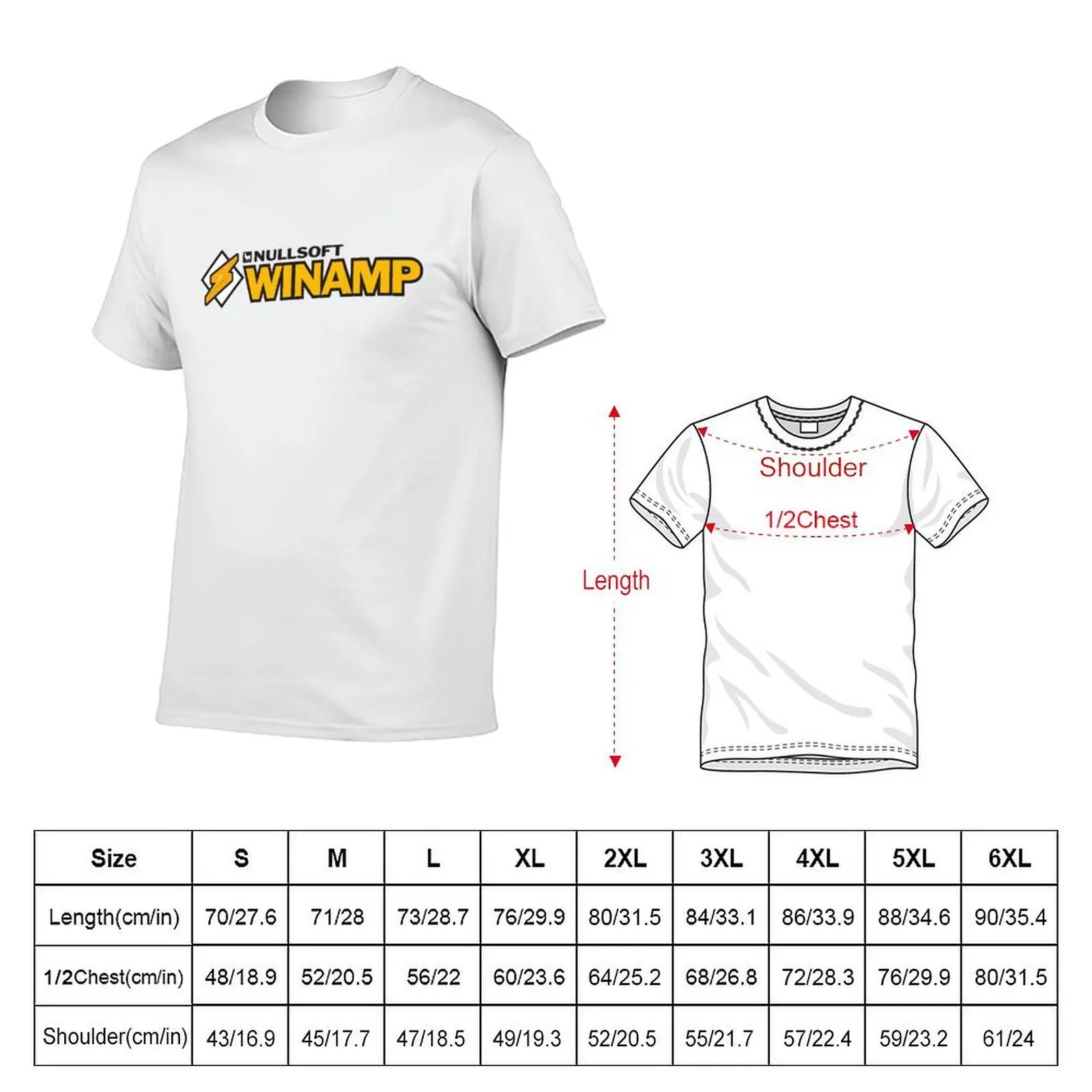 Nullsoft Winamp Music Logo T-Shirt cotton t shirts high quality t shirts for man cotton funny T-Shirt