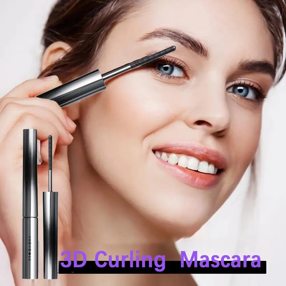 

3D Curling Mascara Waterproof Black Eye Makeup Eyelash Cosmetics Eyelashes Volume Thick Pipe Fiber Mascaras Silk Curling St L7J5