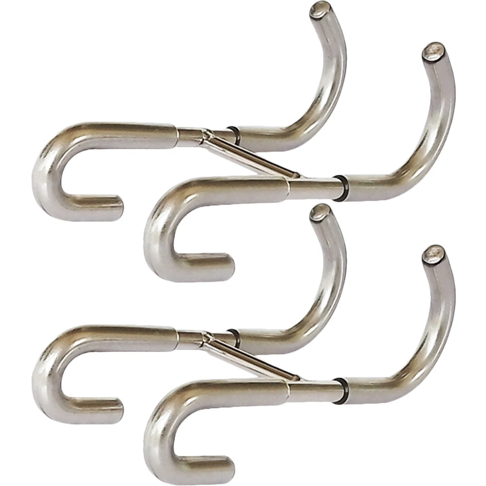 

2pcs Stainless Steel Hooks Space Saving Multifunctional Bathroom Kitchen Organizer Hanger Towel Rack Storage Solution Door Hook