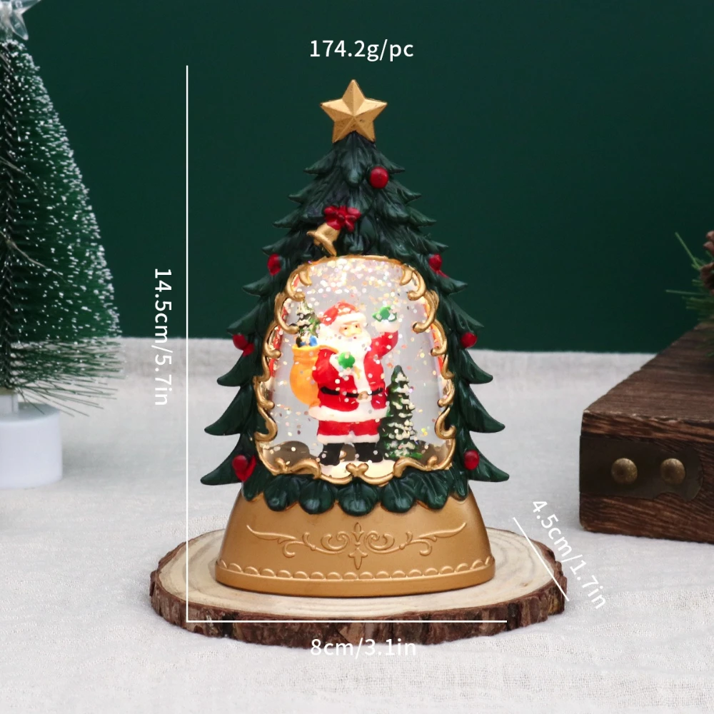 

Santa Claus Christmas Tree Snowman Boy LED Ambient Lights for Desktop Bedside Decoration Water Droplet Sequins Wind Lamps