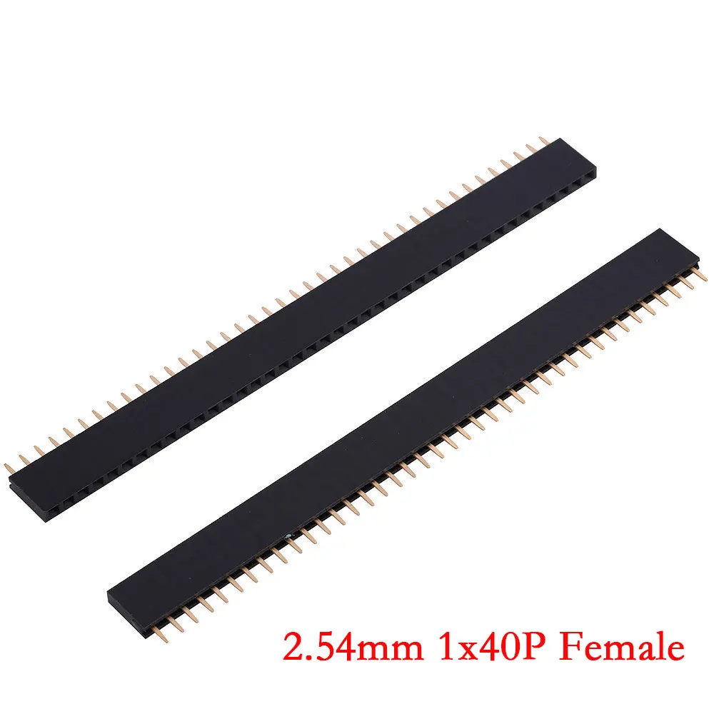 Toonhoogte 2.54mm 1x40Pin 2x40Pin 80Pin Enkele Dubbele Rij Vrouwelijke Mannelijke Header Strip Haakse SMT SMD Ronde Rechte Connector