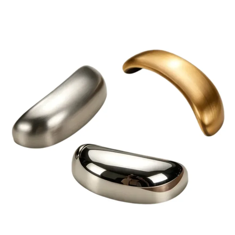 Brushed Zinc Alloy Furniture Handles 76mm Hole Center Kitchen Cabinet Pulls Door Drawer Handles Hardware Accessories
