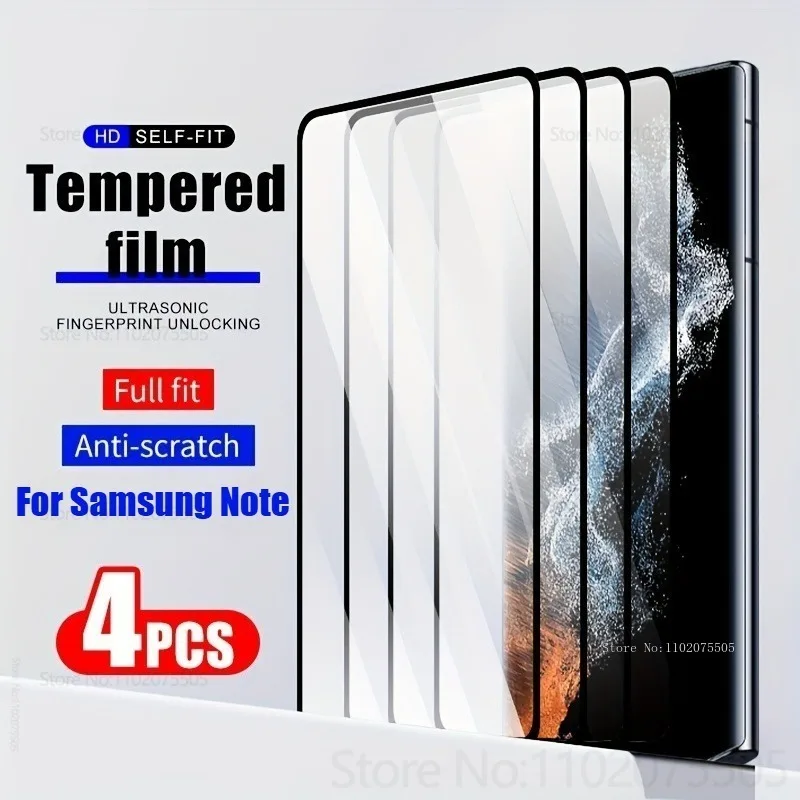 

4 шт. защитная пленка из закаленного стекла для Samsung Galaxy Note 20 Note 20 Ultra, защитные пленки для экрана телефона Samsung Note 10 Plus 10