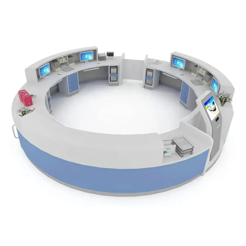 custom.Shinestone Customizable High-quality Nurse Station Hospital Furniture Patient Service Counter Guidance Station Hospital