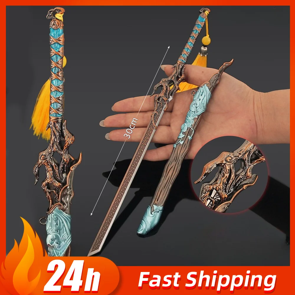 

30cm Cangyuan Tu Anime Peripheral Meng Chuan Chiaki Knife All Metal Weapon Sword Cosplay Prop Kanata Karambit Ornament Toys Gift