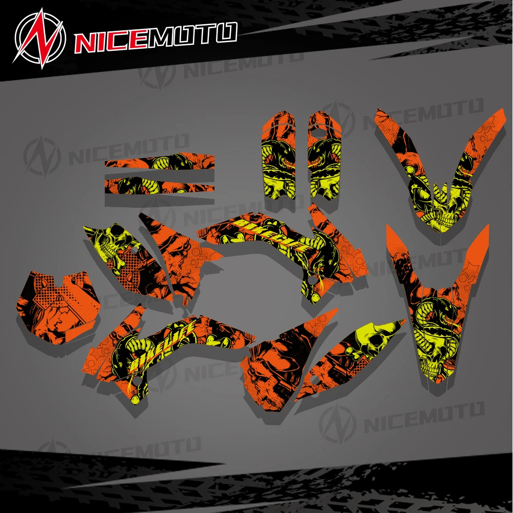 NICEMOTO Motorcycle Team Graphics Decals Kit For KTM SX 85 2013 2014 2015 2016 2017 Customized Stickers