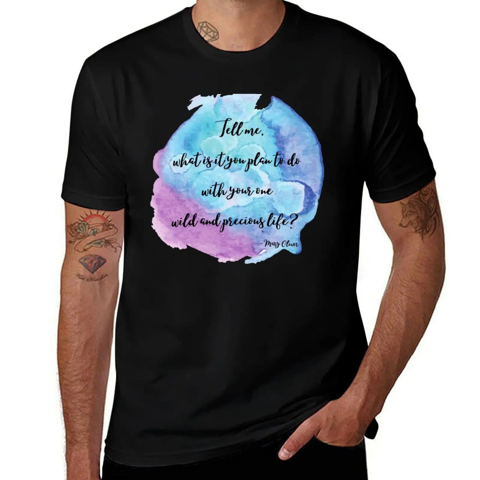 Wild and Precious Mary Oliver T-Shirt Trend Art Print T-Shirt