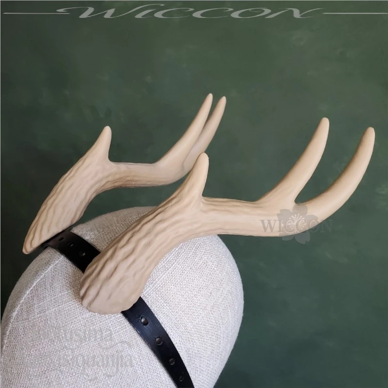 

Large Wavy Deer Antlers Headwear Furry Cosplay Accessories 3D PLA Horns BG3 Props For Halloween Events