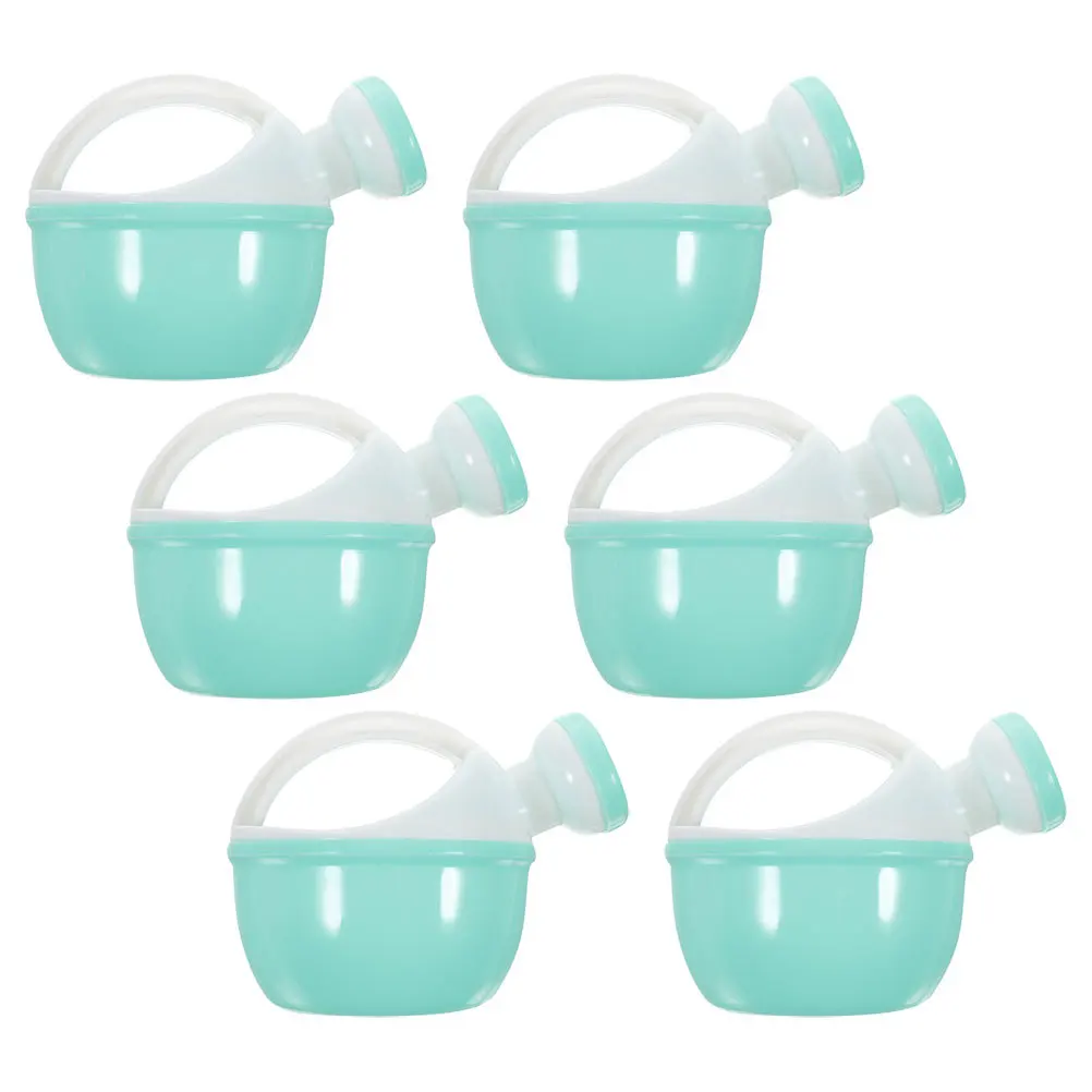 6 個子供用小型プラスチックじょうろ庭用じょうろ子供用ビーチ入浴幼児屋外植物じょうろ