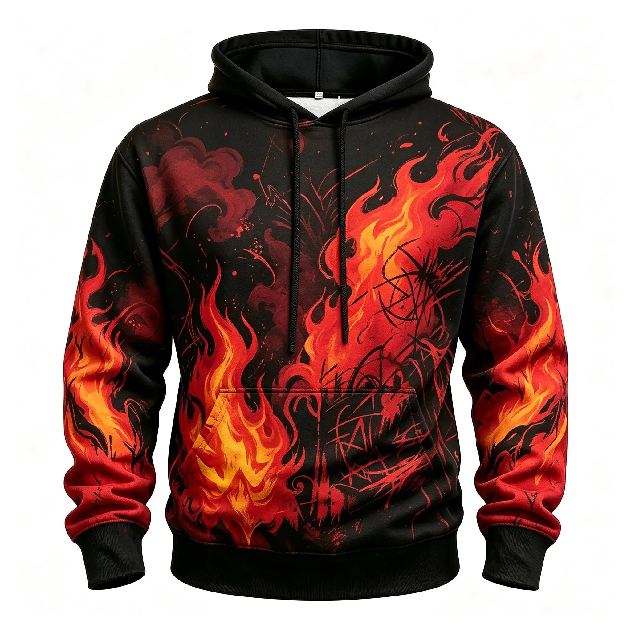 Men's Green Moon Ghost Haunted Castle Forest Bat Full Print Hoodie Halloween Gothic Long Sleeve Hooded Sweatshirt For Streetwear