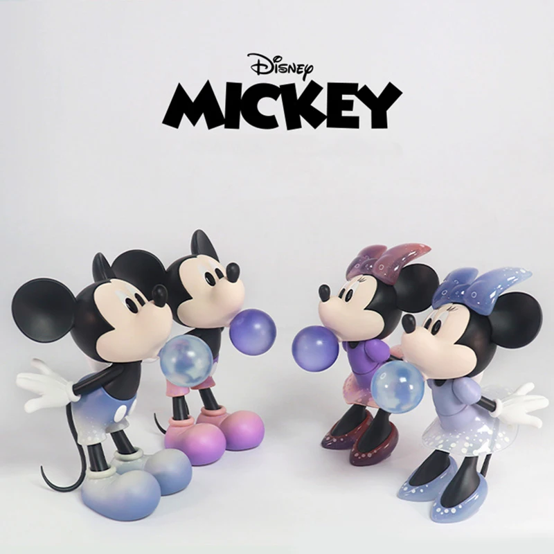 15cm Disney Mickey Mouse Anime Action Figures Desktop Decoration Fashion Minnie Model Doll Home Ornament Valentine's Day Gift