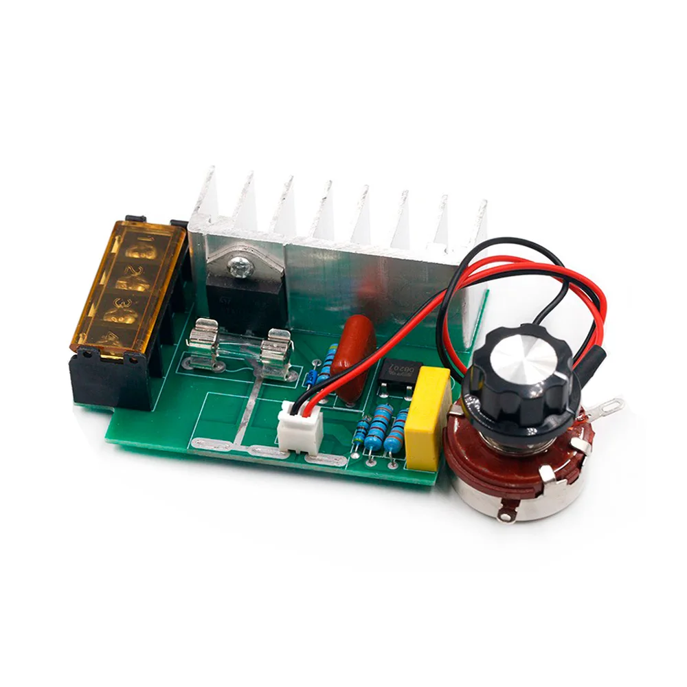 4000W High Power Motor Speed Controller 0-220V SCR Electric Voltage Regulator Dimmer Speed Controller with Temperature Insurance