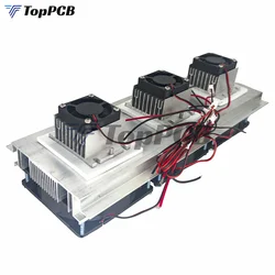 180W Trinuclear Thermoelectric Peltier Refrigeration Air Cooling System Kit Cooler 3xFan