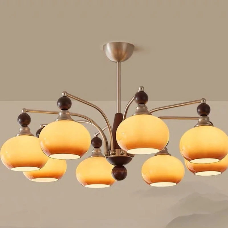 French Vintage Style Iron Chandeliers for Bedroom Parlor Household Decoration Lamps Hanging Illumination LED Lighting Fixtures