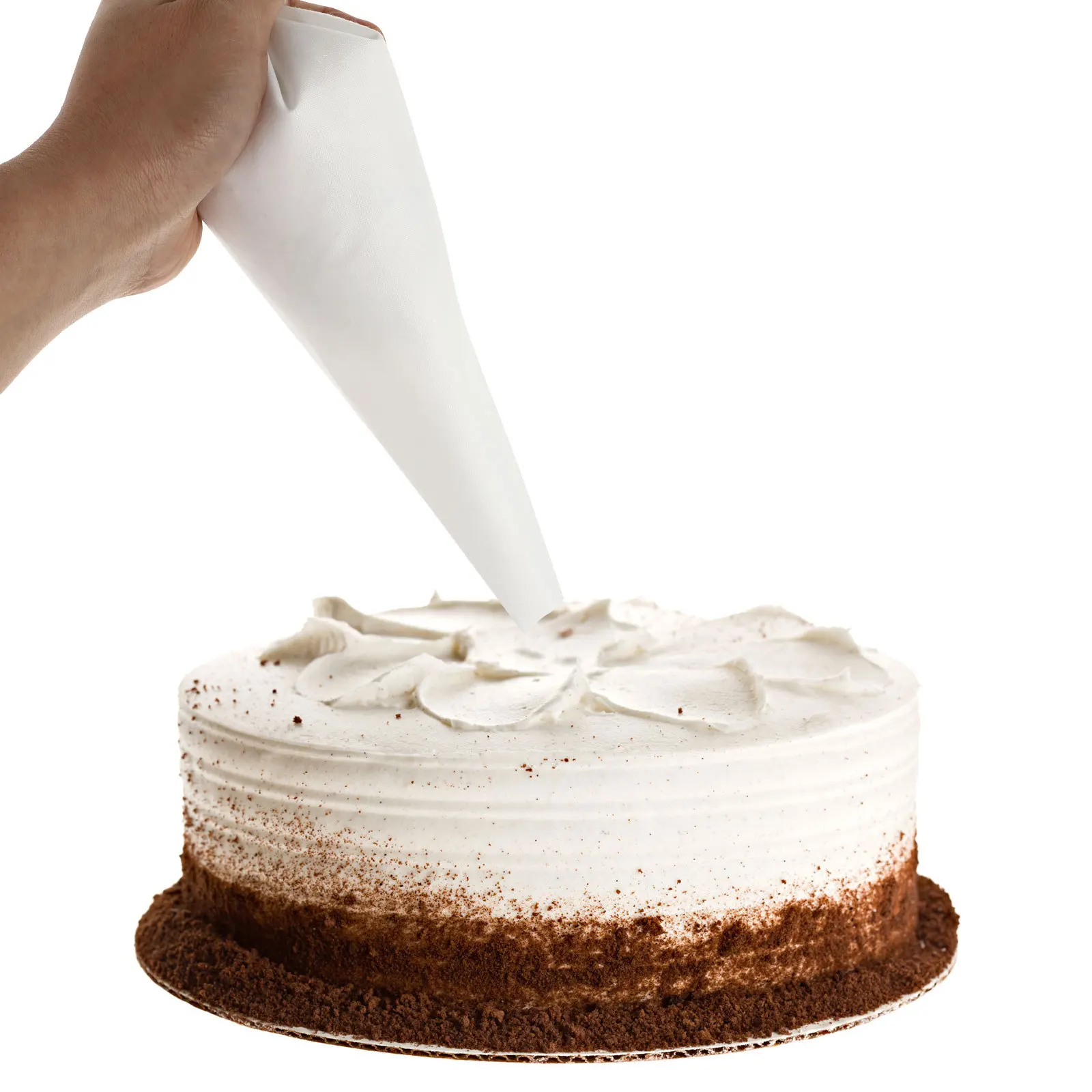 

3pcs Reusable Piping Bag Set Cake Decorating Tools Baking Frosting Bags for Cookies Pastry Cupcakes White with Ties