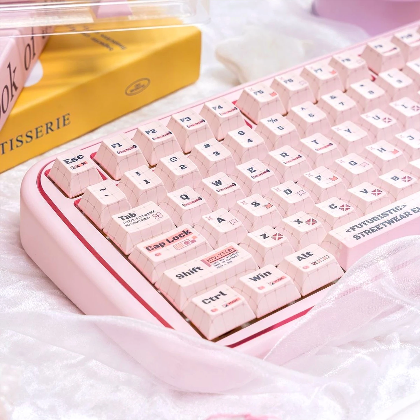 Cute Code Farmer Theme Cherry Key Cap Kit PBT 129 Key Game Office Gift Suitable 60/64/84/98/108 Mechanical Keyboard