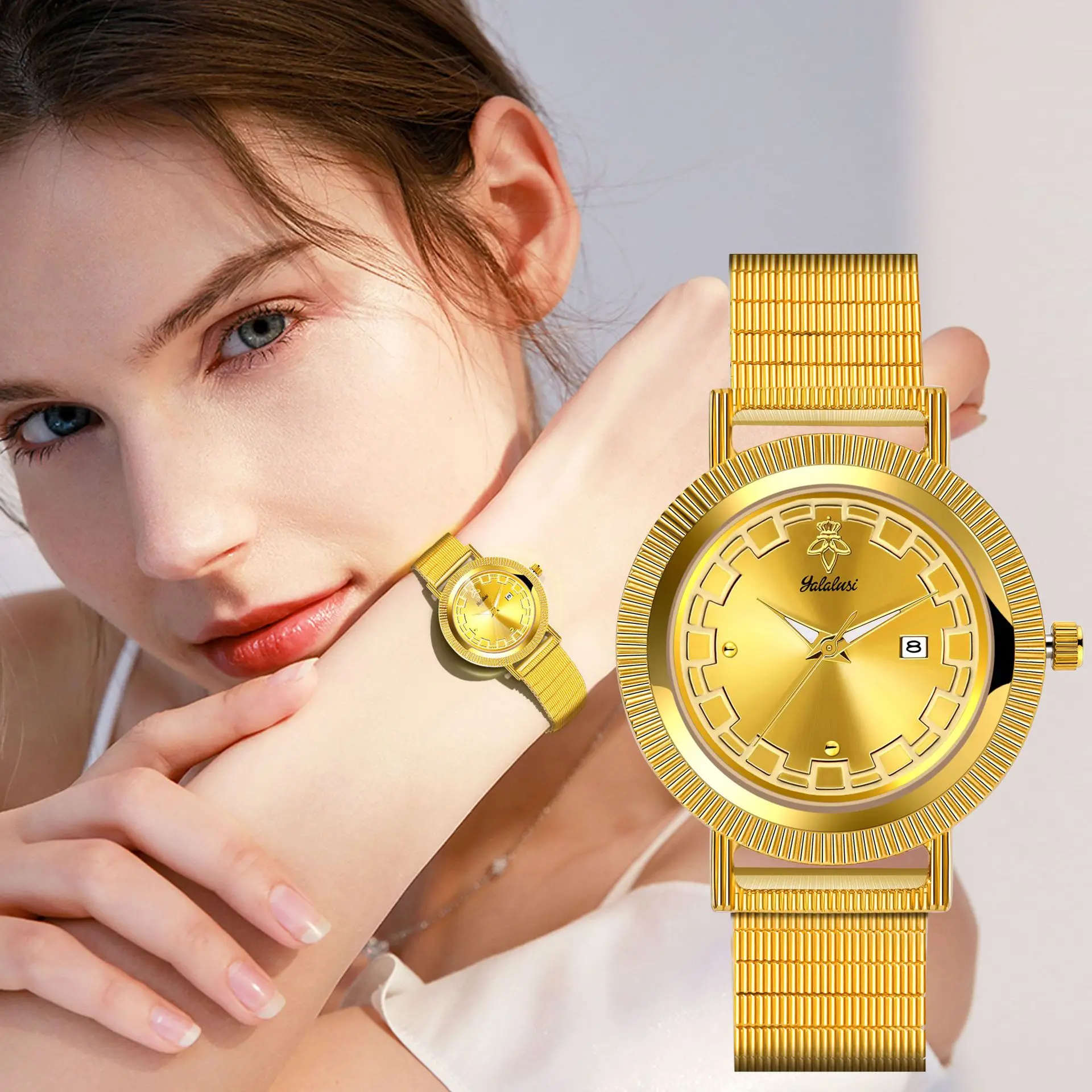 

Exquisite small round dial high-end women's wristwatch trendy women's watch watch accessory, women's gift, quartz fashion watch.