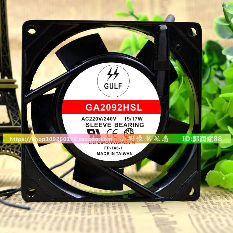 

НОВЫЙ ОРИГИНАЛЬНЫЙ GA2092HSL FP-108B AC220/240 В 19/17 Вт 9025 90*90*25 мм ОХЛАЖДАЮЩИЙ ВЕНТИЛЯТОР