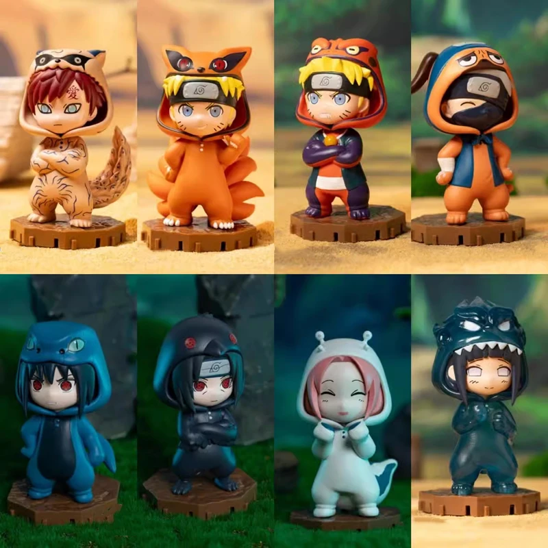 TOP TOY NARUTO Shippuden BNFIGURE Q Pajamars Series Blind Box MINISO Anime Uzumaki Naruto Model Children's Toy Birthday Gift