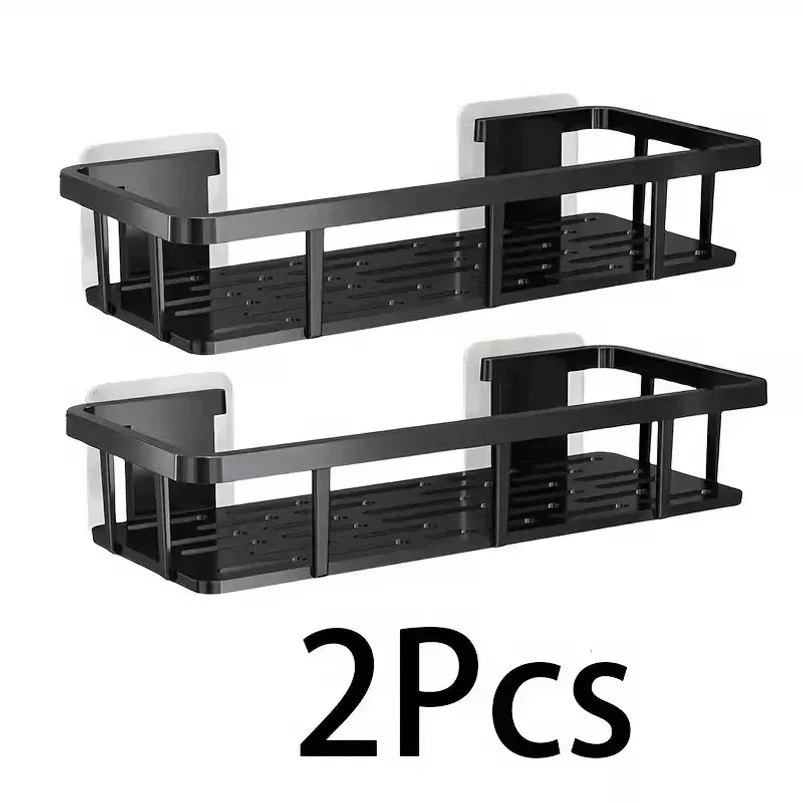 No-Drill Wall Shelf, Heavy-Duty Waterproof Shower Organizer. Easy Adhesive Install, Space-Saving Bathroom Storage.