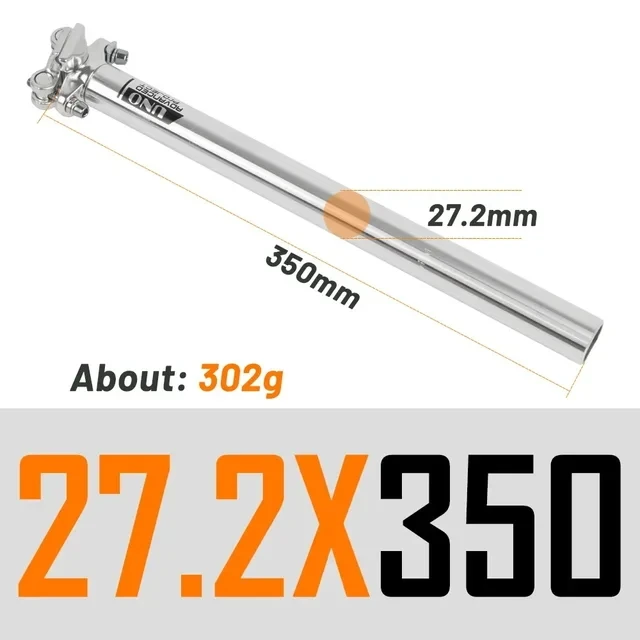 UNO Fahrrad Sattelstütze Ultraleichte Aluminium MTB Sattelstütze 25,4/27,2/28,6/30,9/31,6*350/400mm Straße Mountainbike Sitzrohr Teile