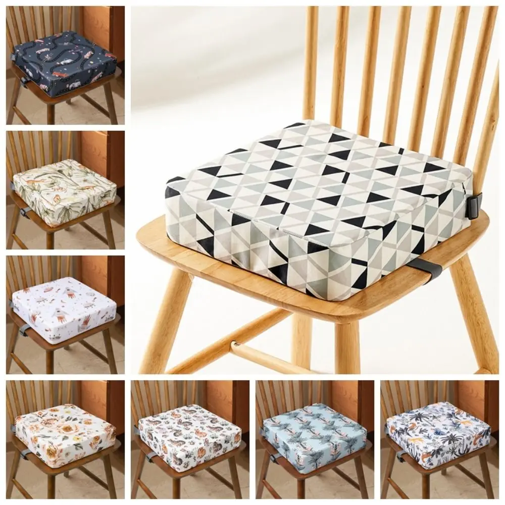 Detachable Cover Booster Seat Cushion Waterproof Stain-resistant Square Seat Cushion Breathable Soft Dining Chair Pad