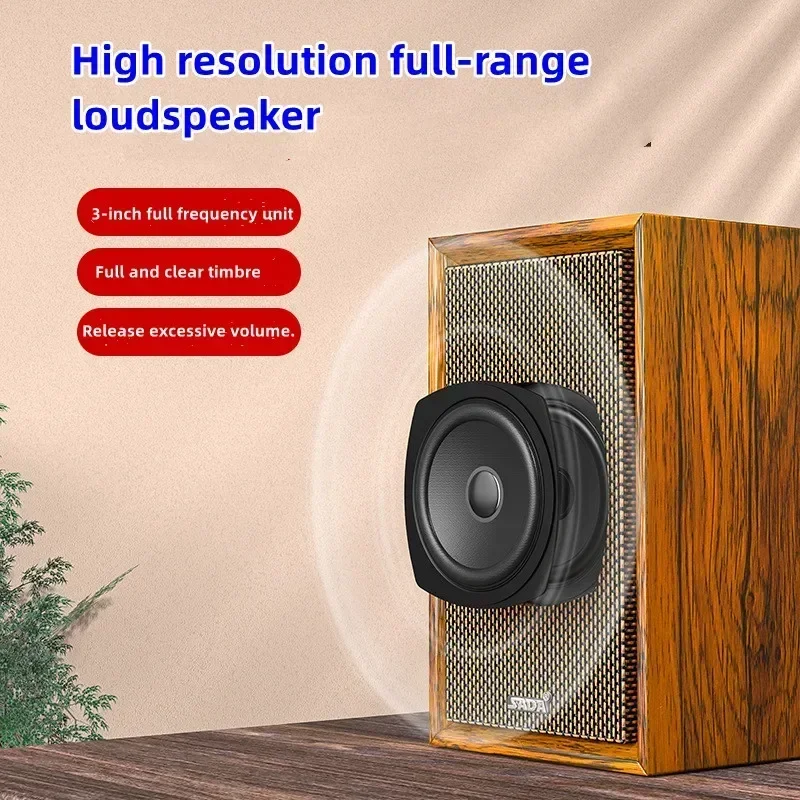 SADA Computer Speakers Wooden 2.0 Two-channel Stereo Surround Homeuse Loud Volume Desktop Computer Multimedia Desktop Speaker