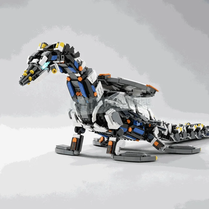 2399PCS Futuristic Robotic Sea Creature Building Blocks Mechanical Reptile Model DIY Assembly Toy Creative Display Birthday Gift