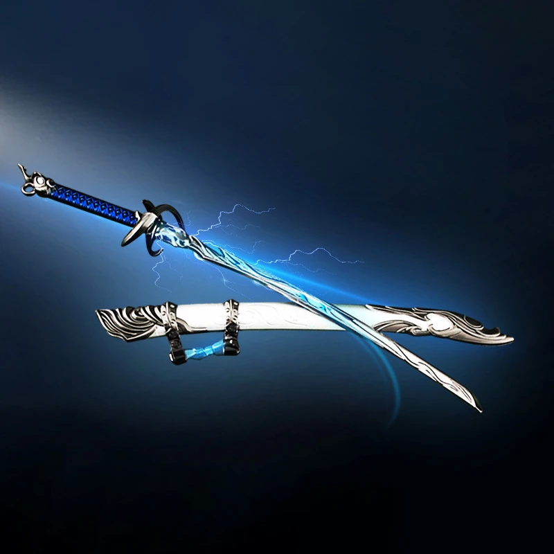 NARAKA: BLADEPOINT Game Weapon Anime Surrounding 22cm Cos Fengshen Cutting Tai Dao Skin Weapon Zinc Alloy Sheath Sword Toys